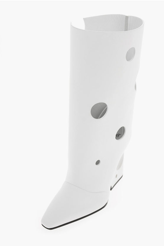 OffWhite Leather PLAIN METEOR SHOWER Boot women Glamood Outlet