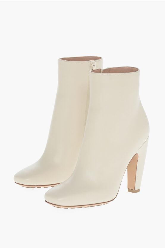 Bottega Veneta Leather Pompei Booties With Inner Zip 11cm