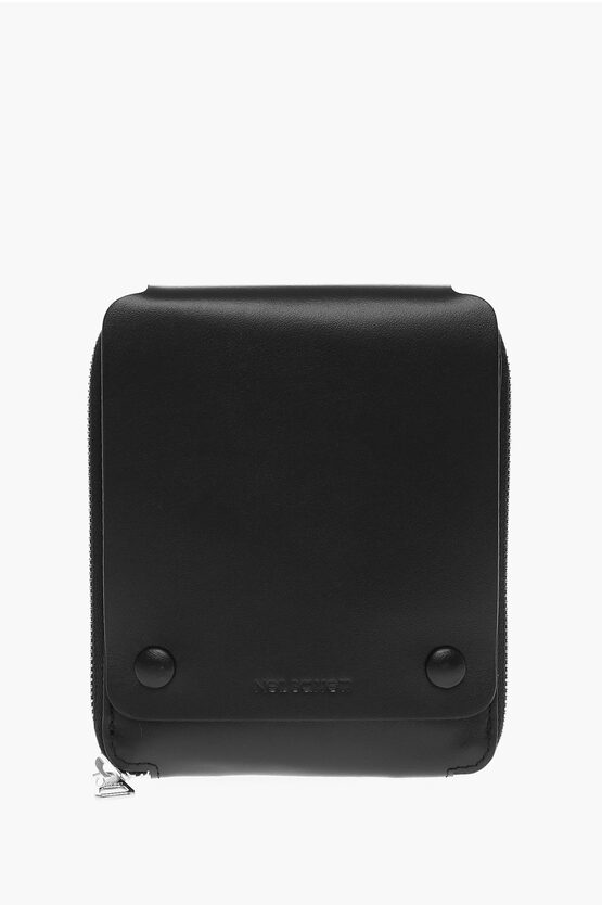 Neil Barrett Leather Pouch With Removable Straps In Black