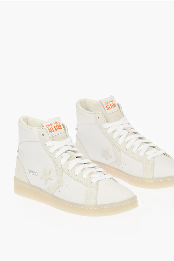 Converse Leather Pro Sneakers In White