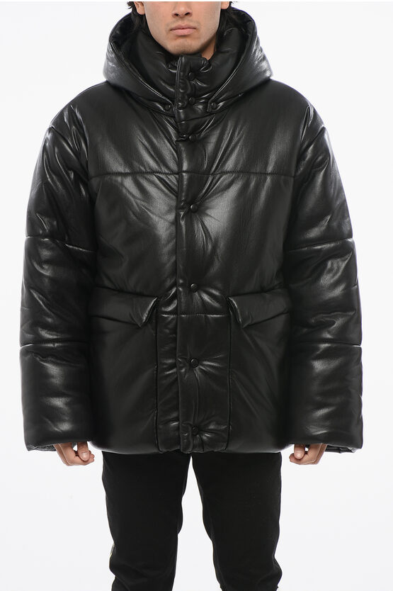 Nanushka Leather Quilted Down Jacket