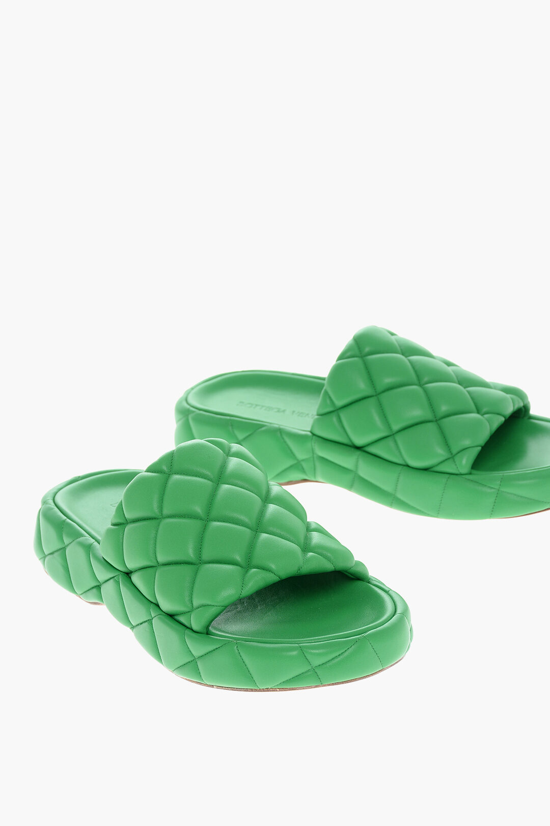 Leather quilted slides new arrivals