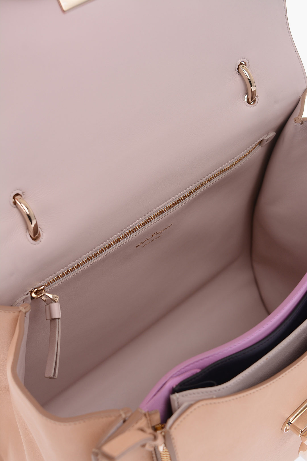 Salvatore Ferragamo leather RAINBOW Top Handle Bag With