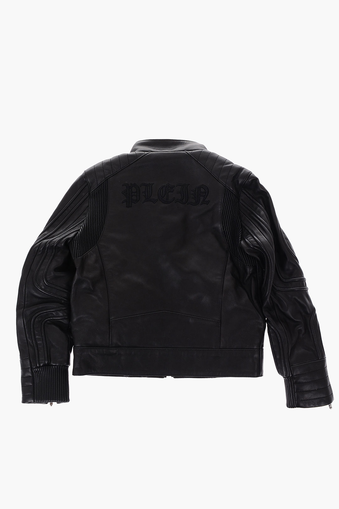 Philipp Plein leather RELAX biker jacket with zip clousure boys ...