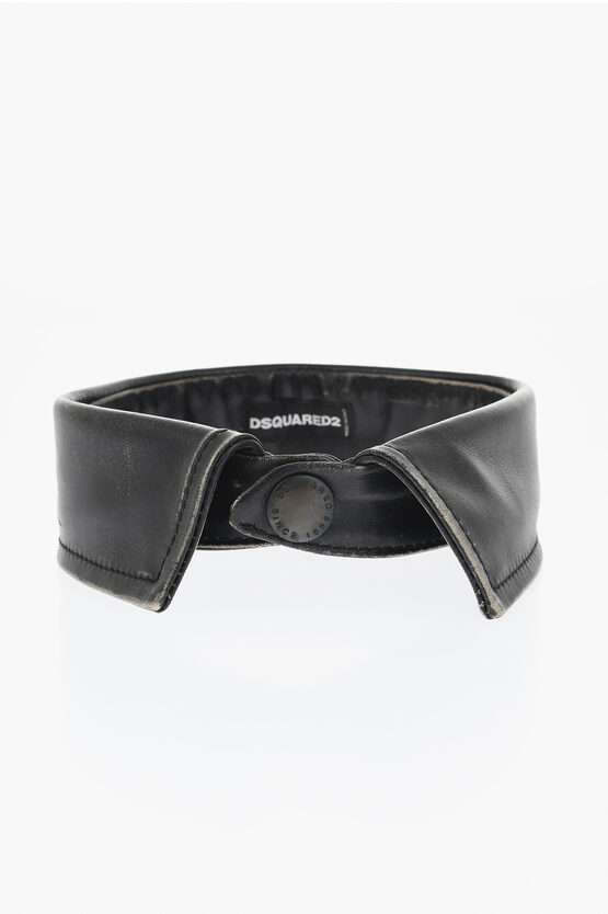 Dsquared2 Leather Removable Collar