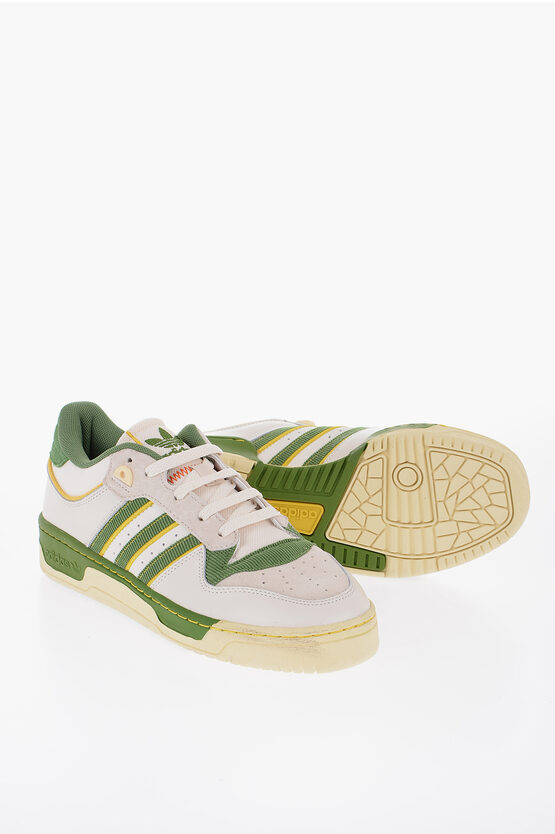 Shop Adidas Originals Leather Rivalry 86 Low Top Sneakers With Contrasting Details