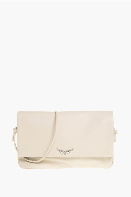 Zadig & Voltaire Leather Rock Eternal Clutch With Outer Pocket