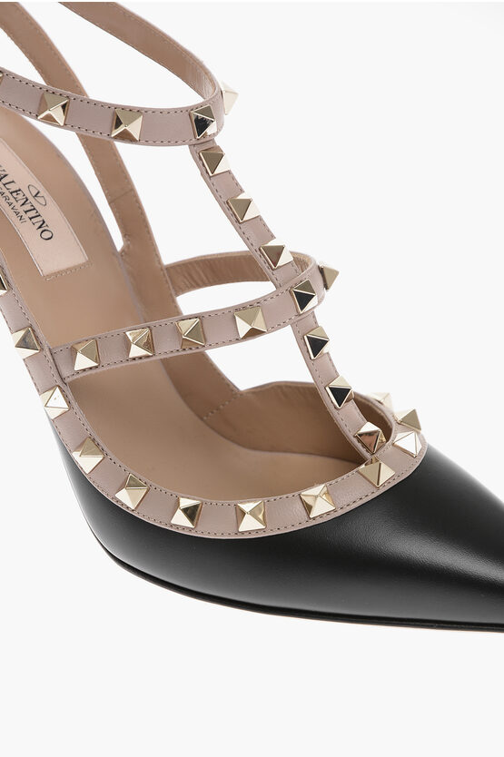 rockstud pointed toe pump