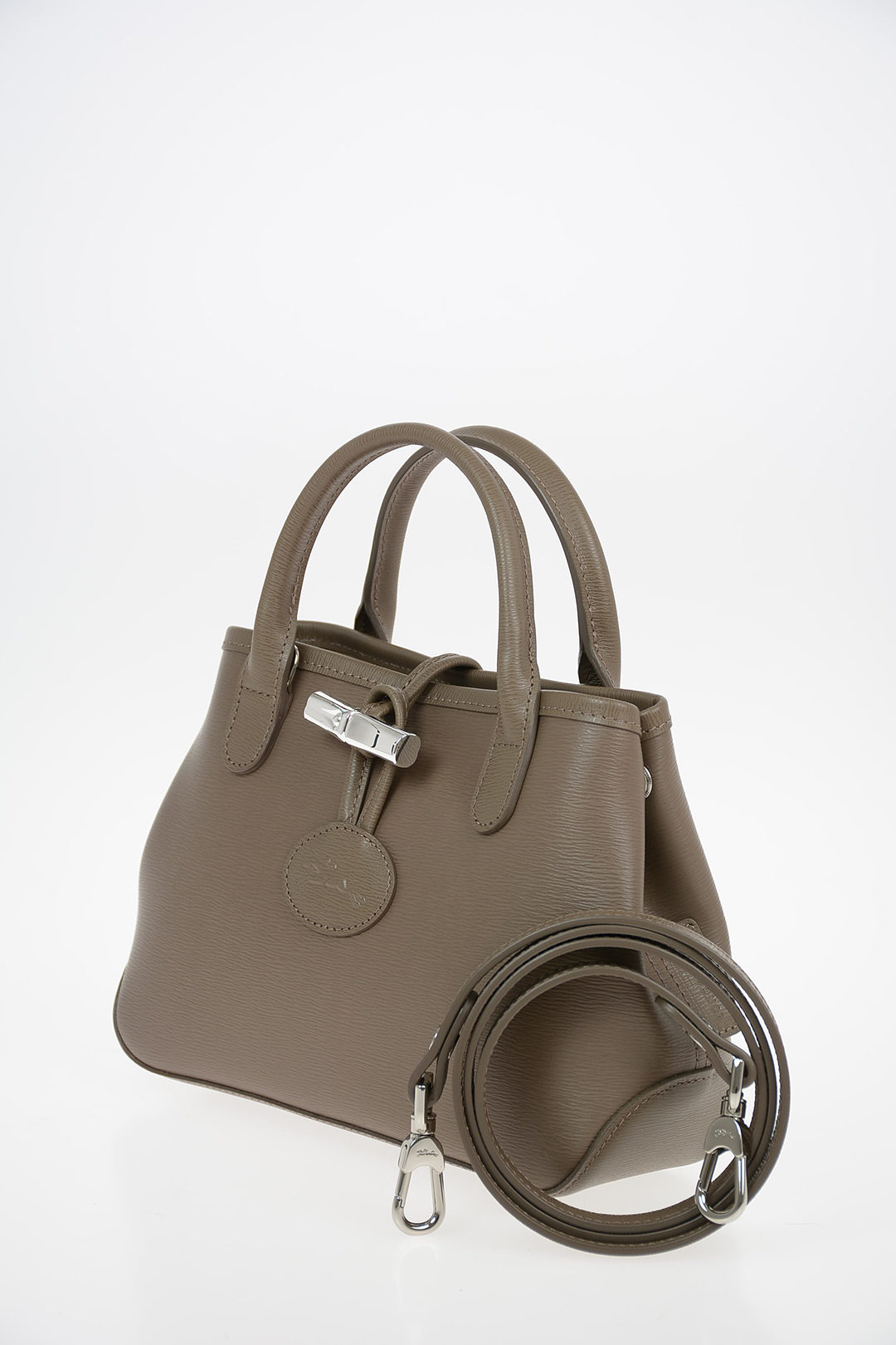 Longchamp Roseau Mini Grain Leather Top-Handle Crossbody Bag