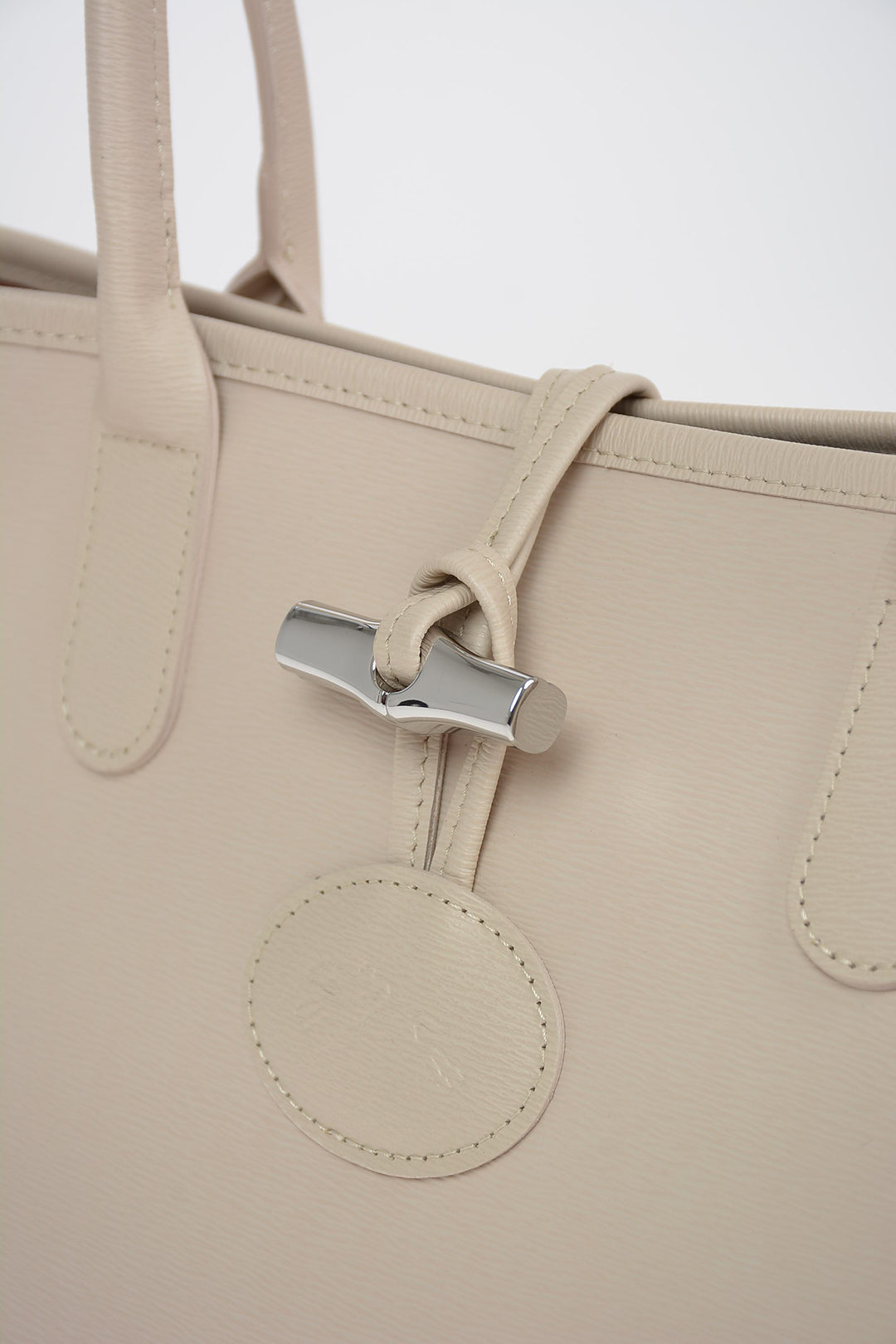Roseau leather handbag Longchamp Beige in Leather - 33490731