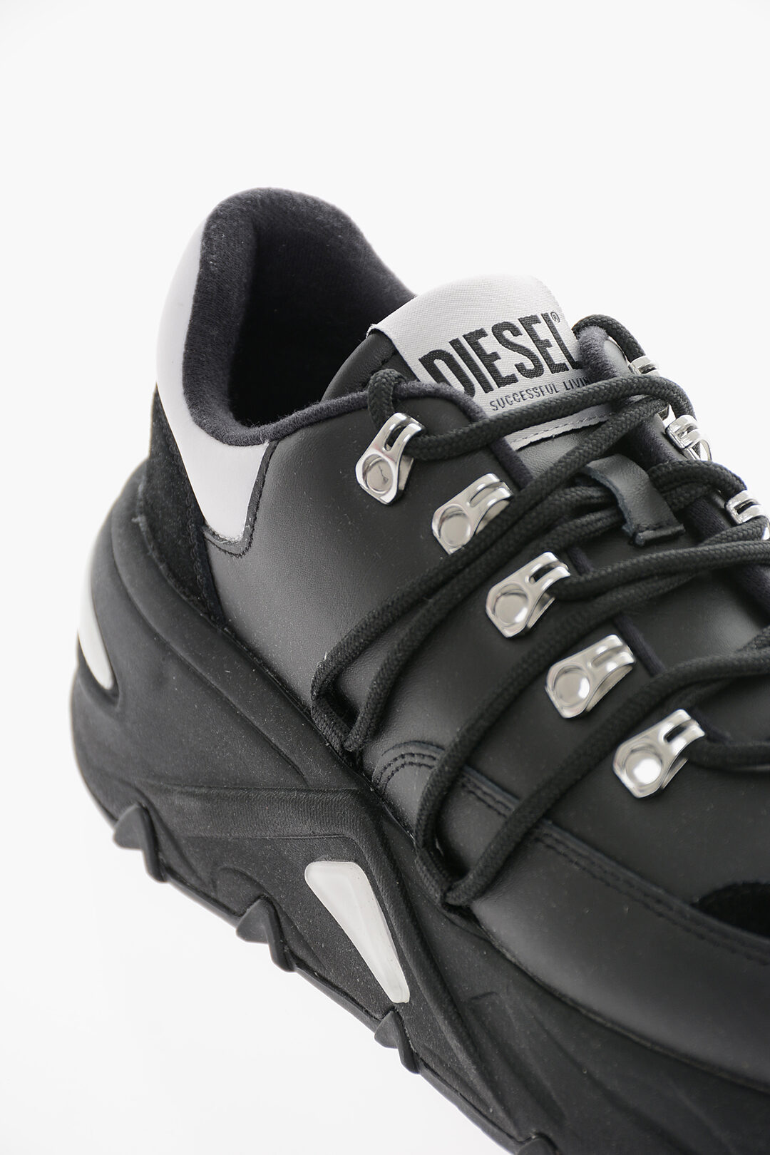 Diesel Leather S-HERBY TREK EVO Chunky Low-Top Sneakers 6cm women ...