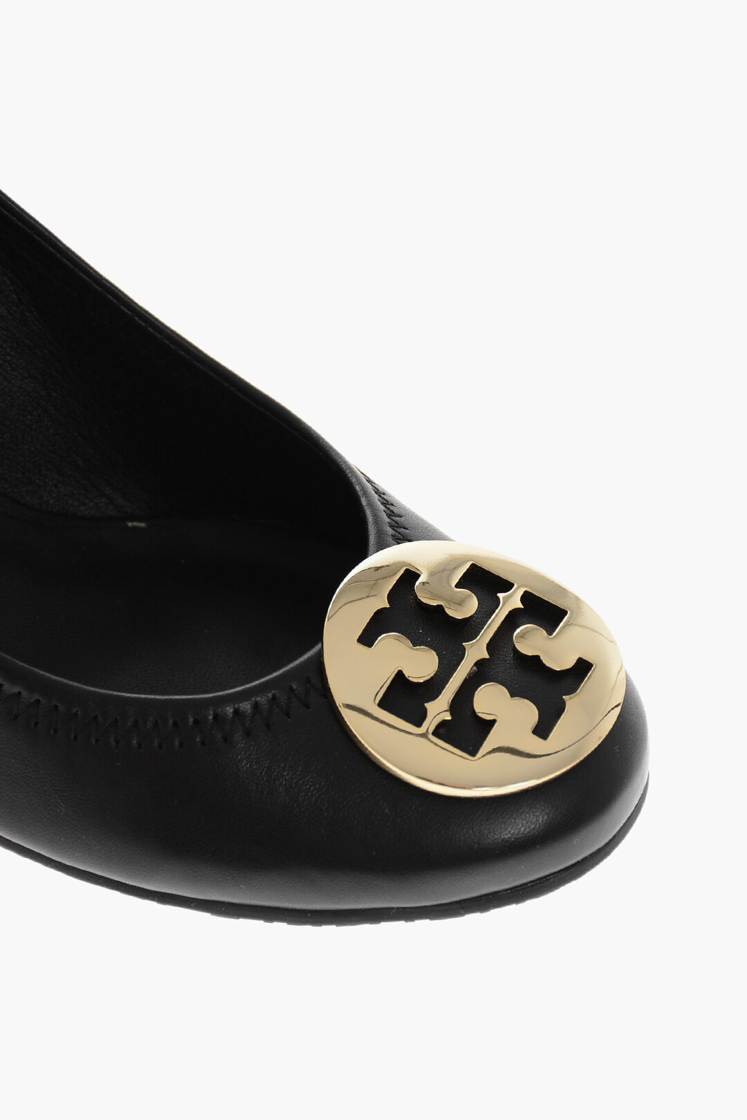 Tory Burch Leather SALLY Wedge Pumps with Front Logo 6cm women ...