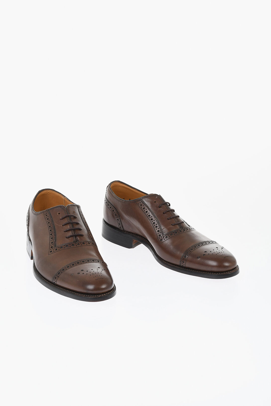 Leather Semi Brogues Oxford Shoes