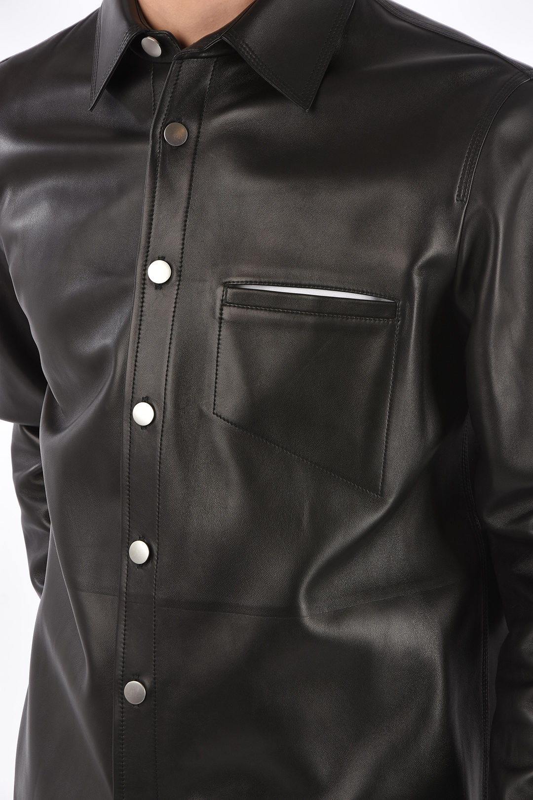 leather SEMIPLONGE' outerwear jacket