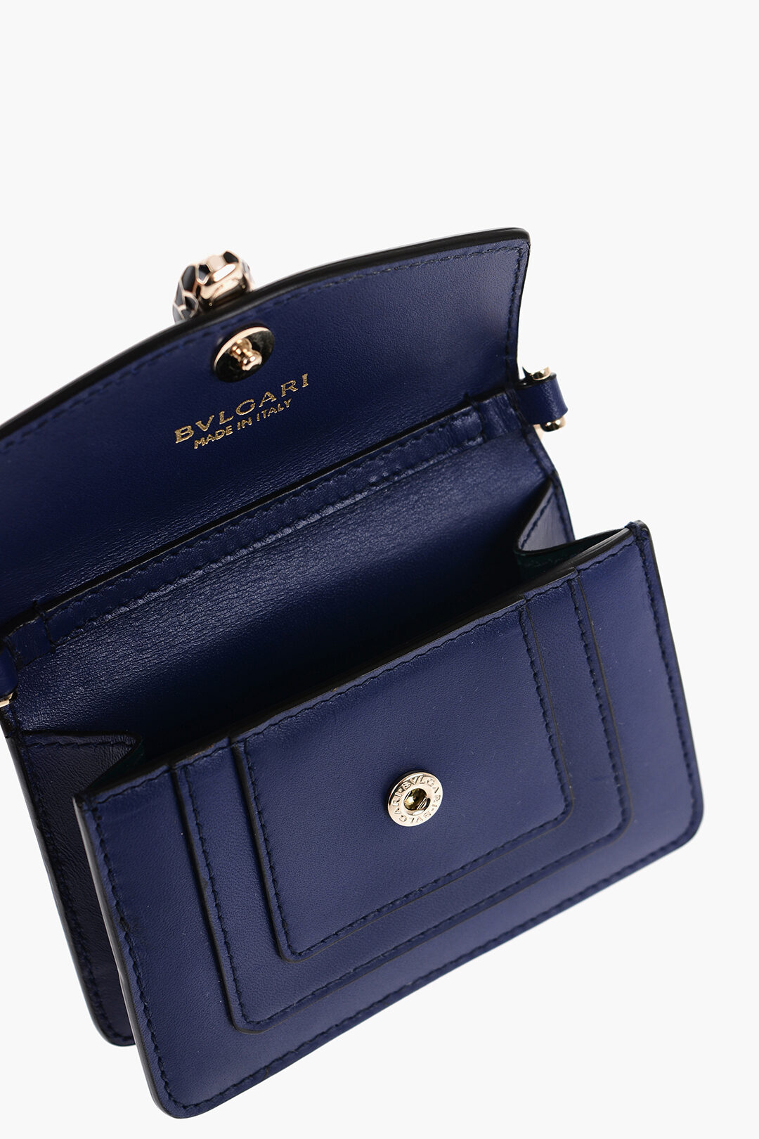 Bulgari Leather SERPENTI FOREVER Card Holder with Chain