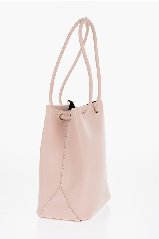 Leather Shopping Bag with Adjustable Handles