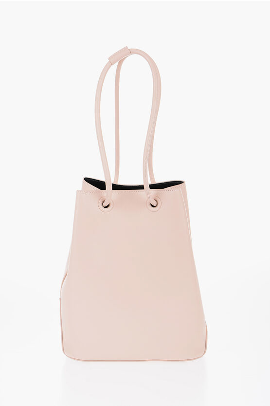 Leather Shopping Bag with Adjustable Handles