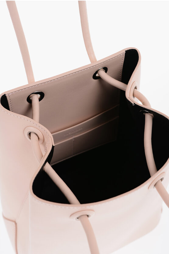 Leather Shopping Bag with Adjustable Handles