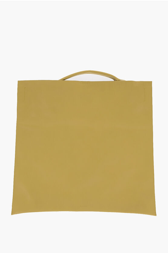 Jil Sander Leather Shopping Bag With Inner Pocket