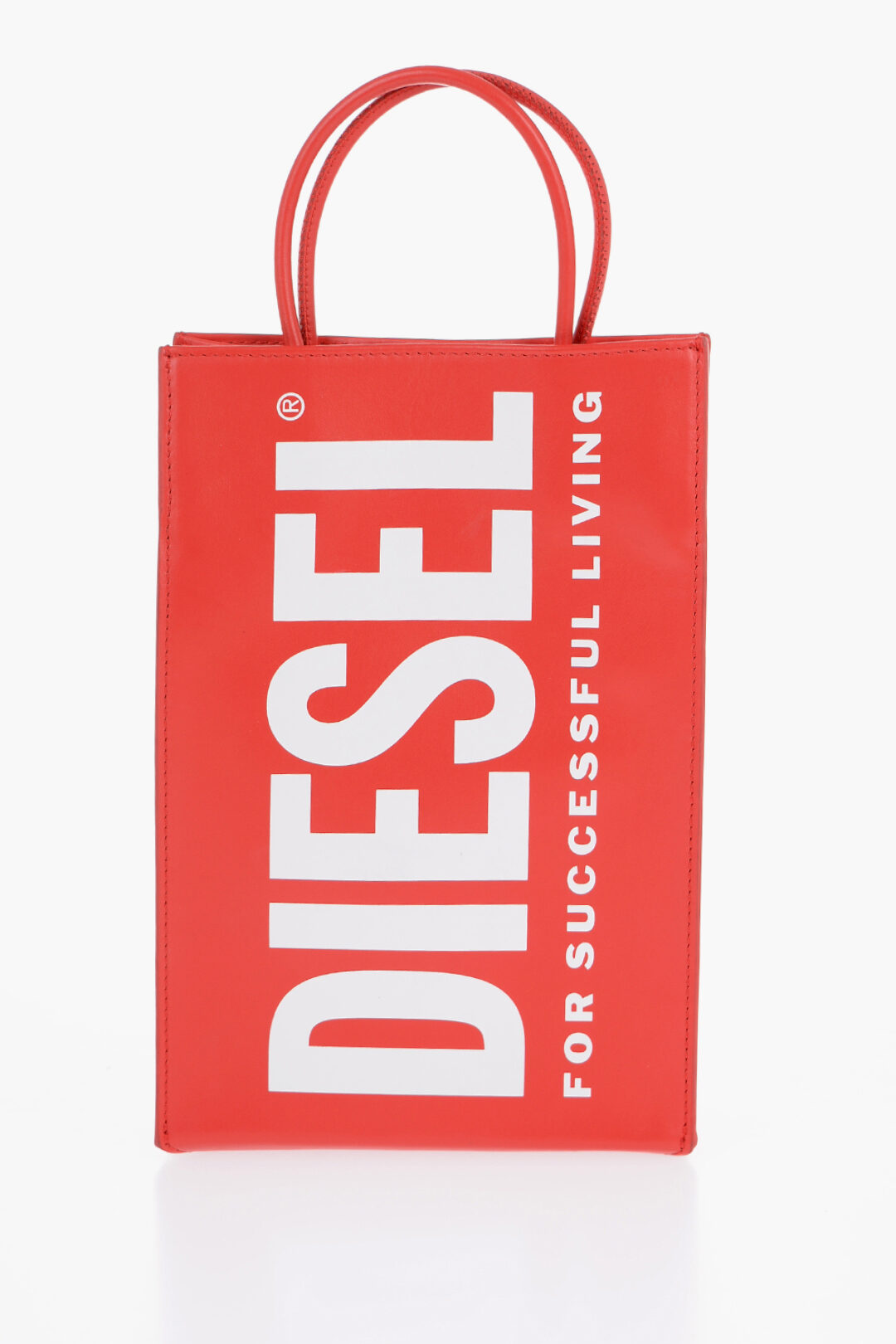 Diesel Leather Shopping Bag with Logoed Shoulder Strap unisex men women Glamood Outlet