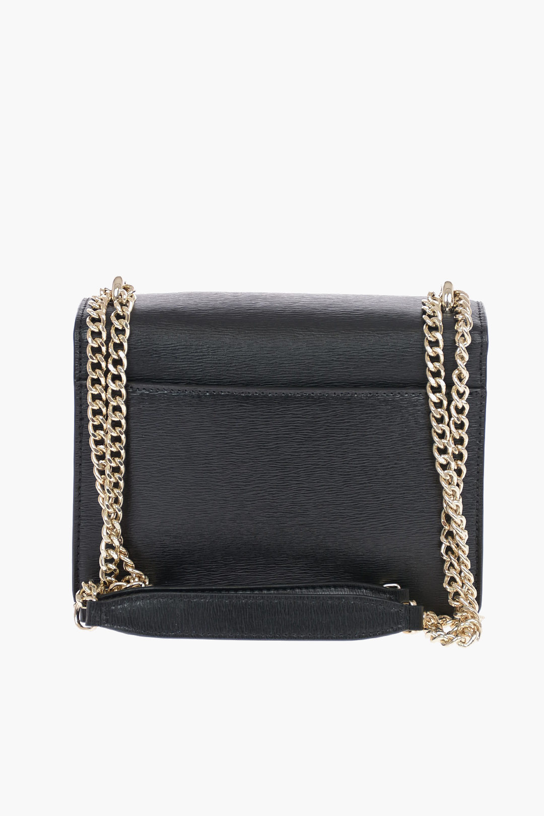 Leather Shoulder Bag AVA with Outer Pocket and Adjustable Shoulder Chain