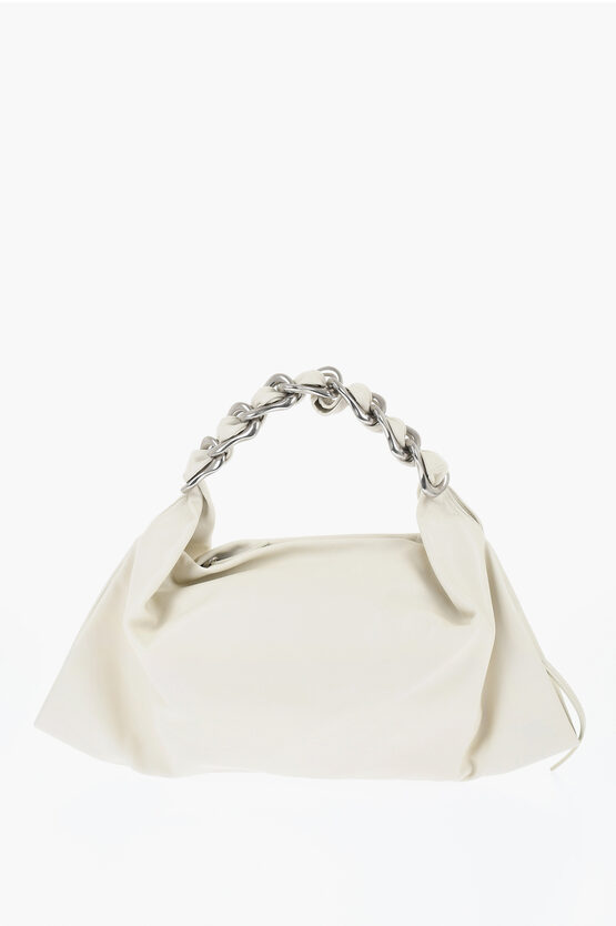 Burberry Leather Shoulder Bag With Chain