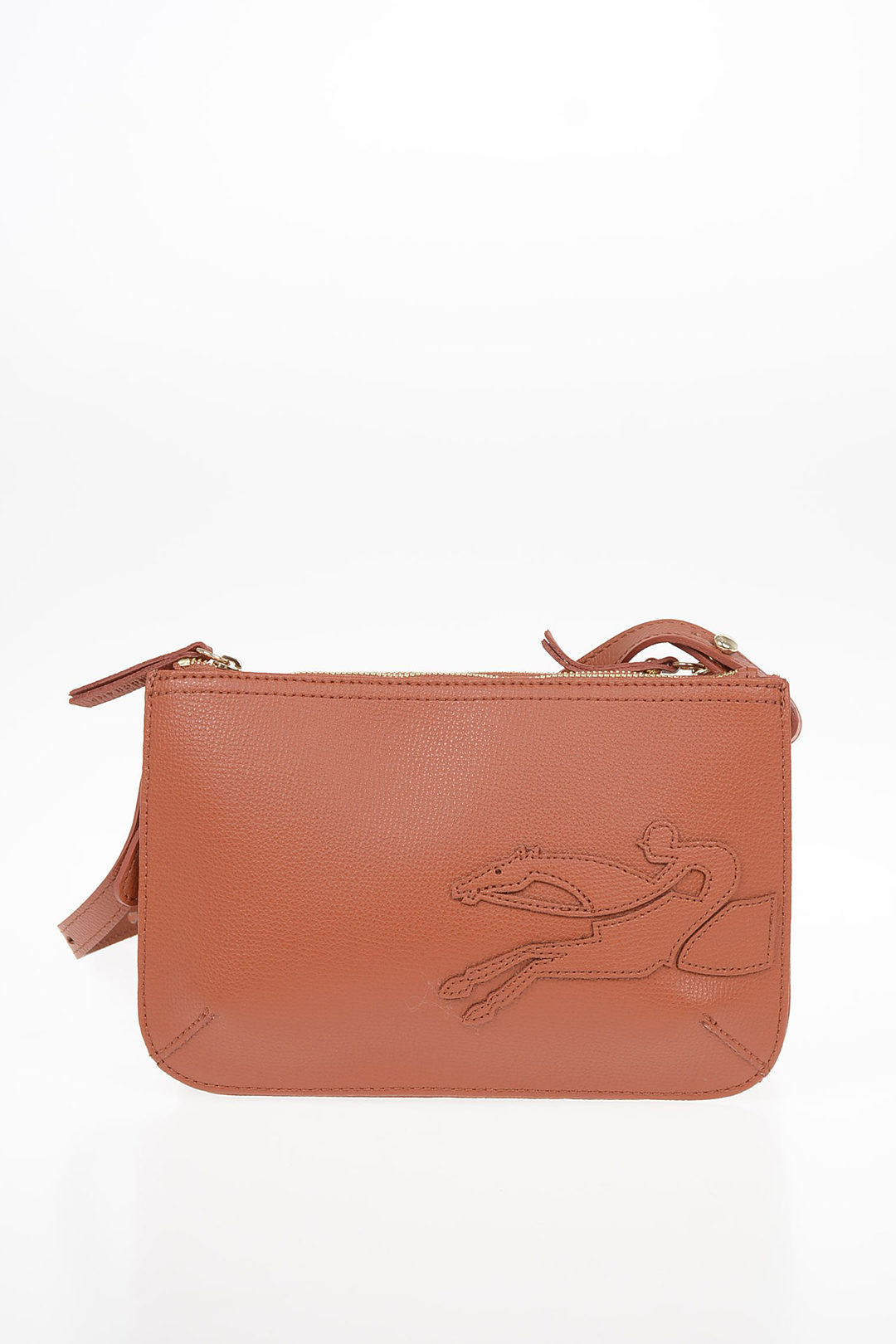 longchamp brown leather shoulder bag