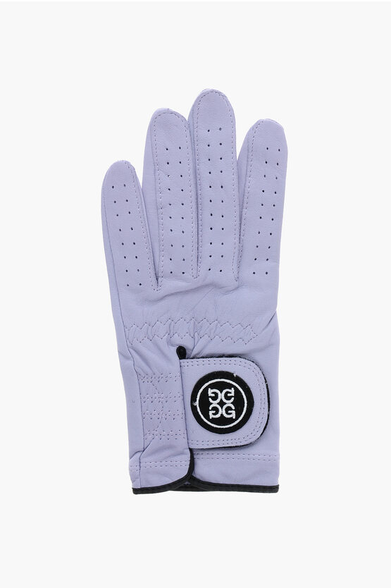 G/fore Leather Signature Golf Glove With Touch Strap Closure