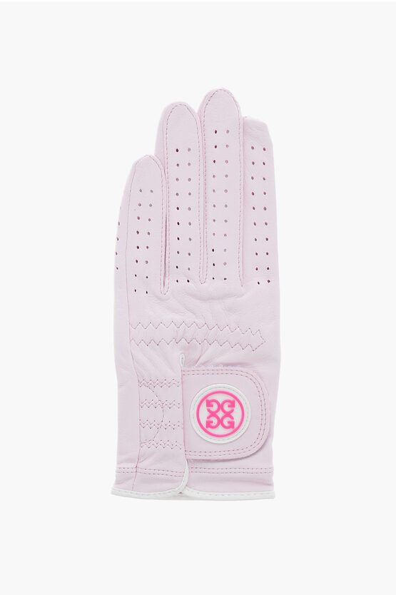 G/fore Leather Signature Golf Glove With Touch Strap Closure