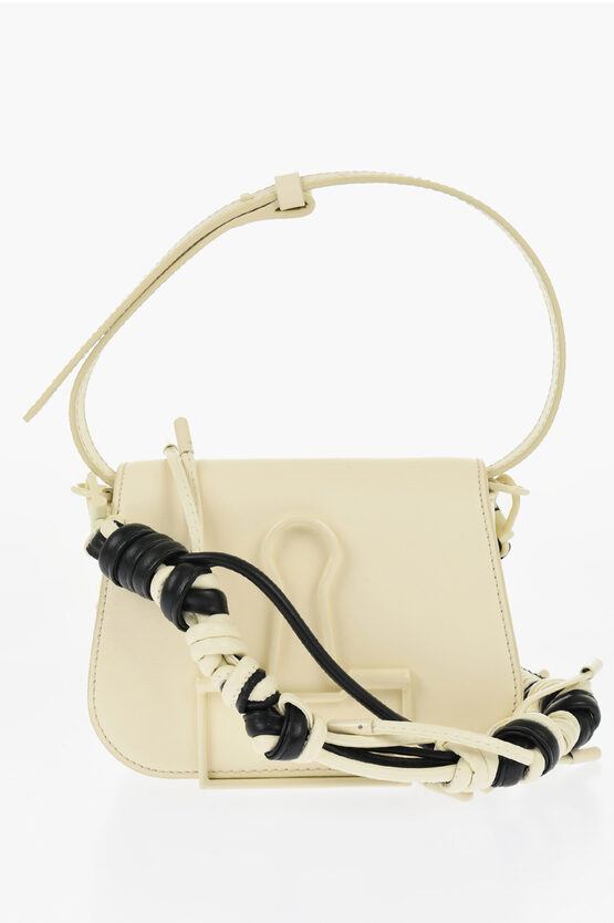 Off-white Leather Skeleton Binder Shoulder Bag