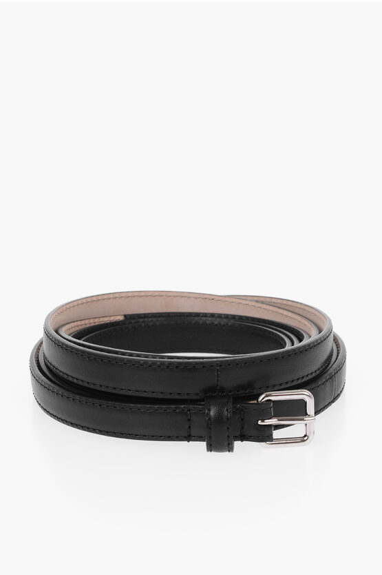 Shop Alexander Mcqueen Leather Slim Fit Belt