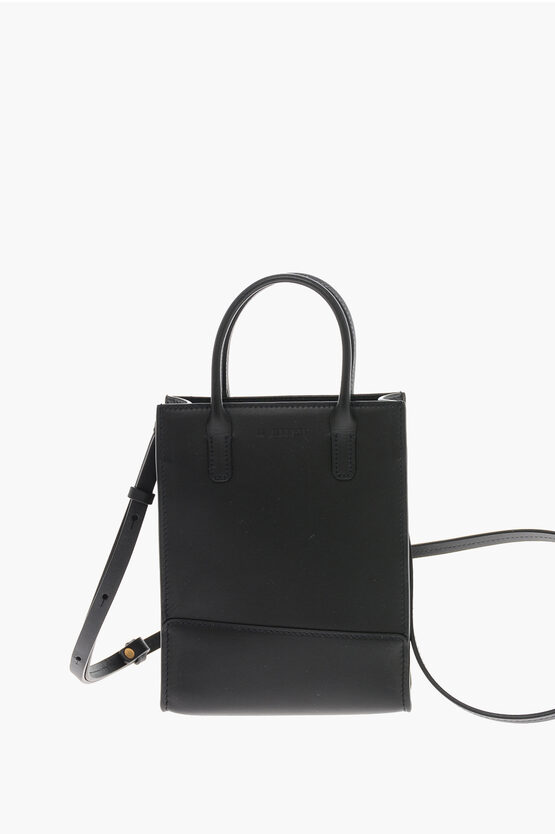 Il Bisonte Leather Sole Mini Bag With Shoulder-strap In Black