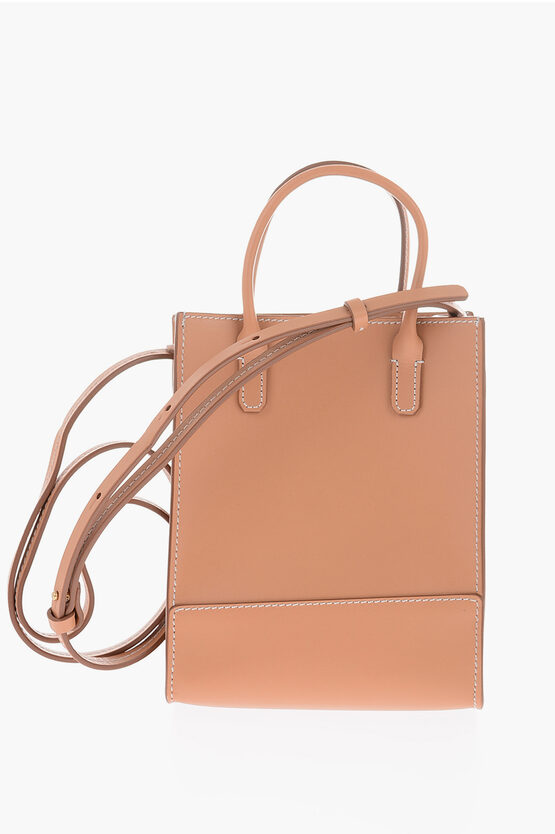 Il Bisonte Leather Sole Mini Bag With Shoulder-strap In Pink