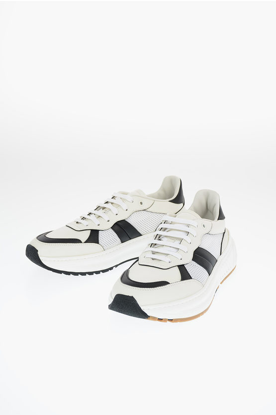 Bottega Veneta Leather SPEEDSTER Sneakers with Mesh Details men