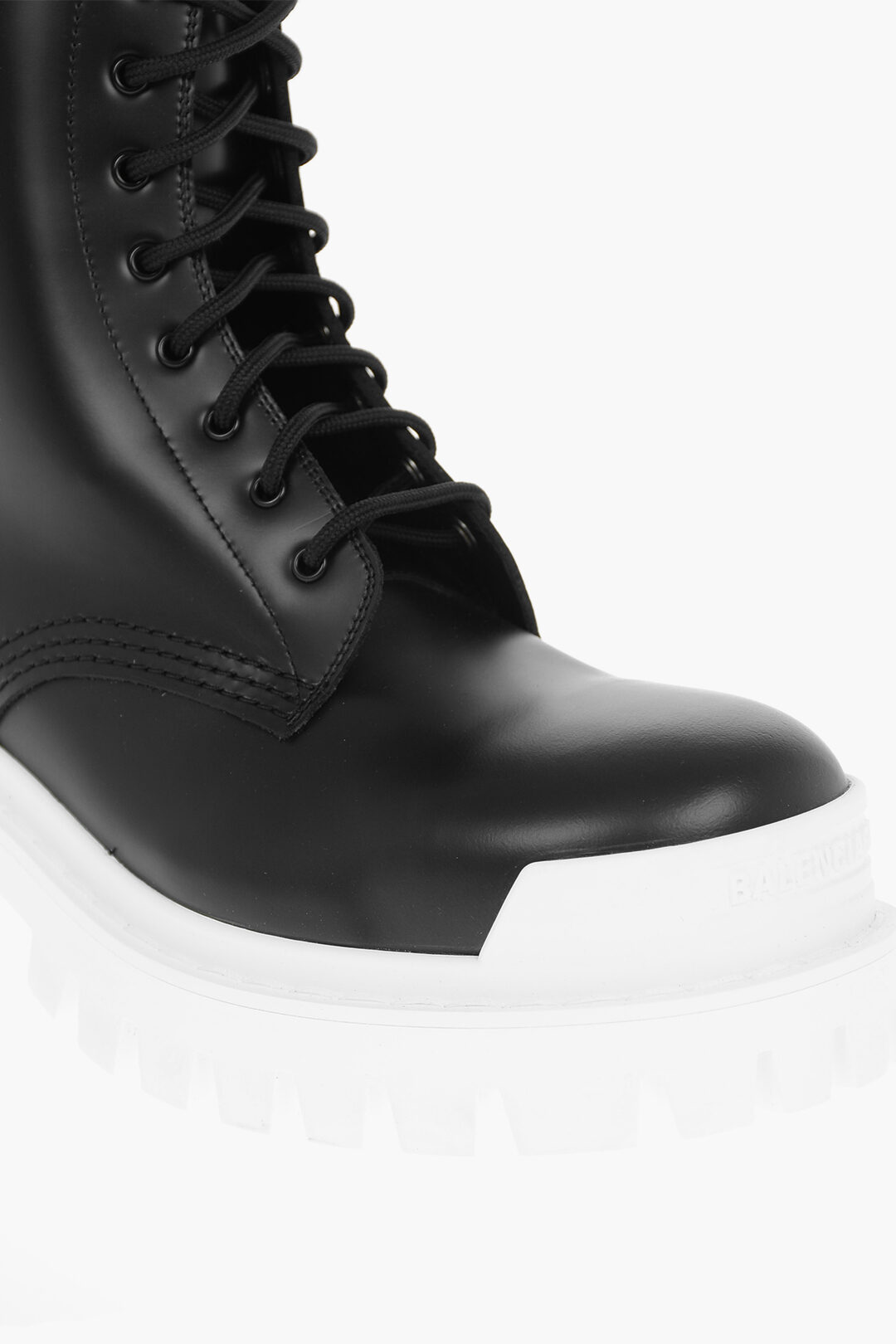 Rede gullig købmand Balenciaga Leather STRIKE Combat Boots With Platform Sole women - Glamood  Outlet