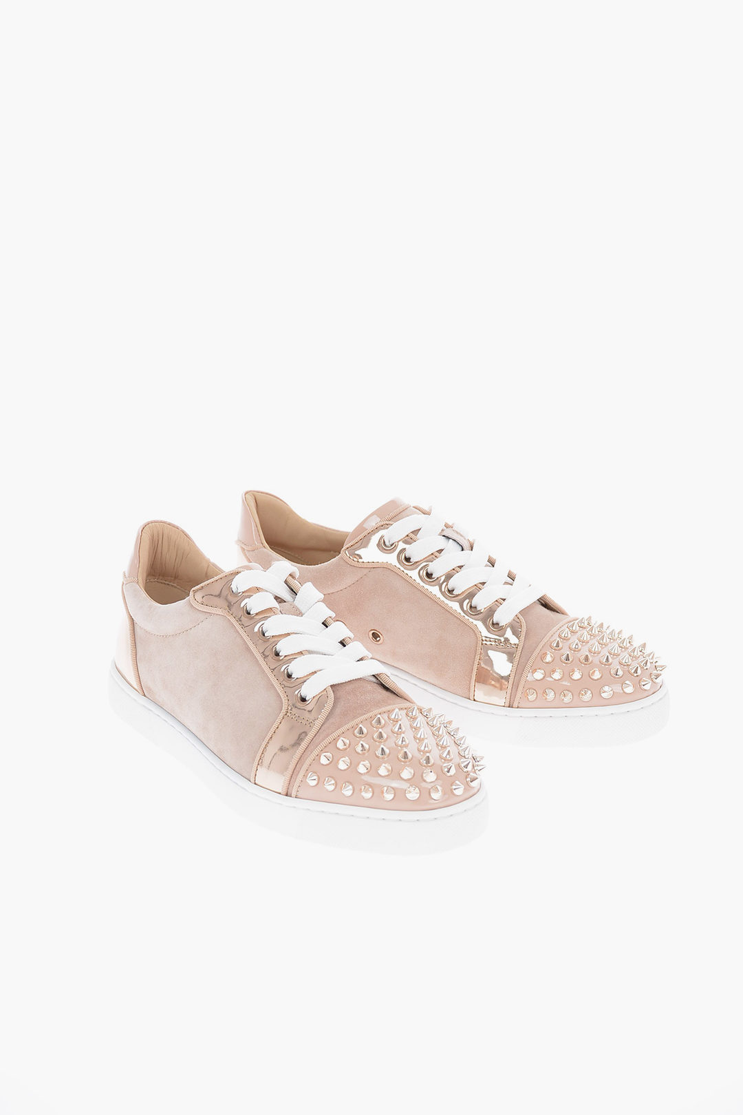 Christian Louboutin Leather Studded VIEIRA SPIKES Sneakers women - Glamood  Outlet