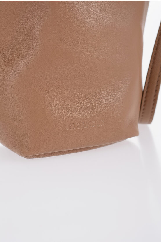 Leather TAKE AWAY Mini Crossbody Bag with Zipped Closure