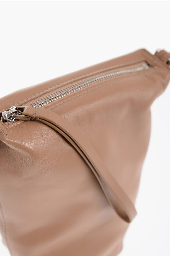 Leather TAKE AWAY Mini Crossbody Bag with Zipped Closure