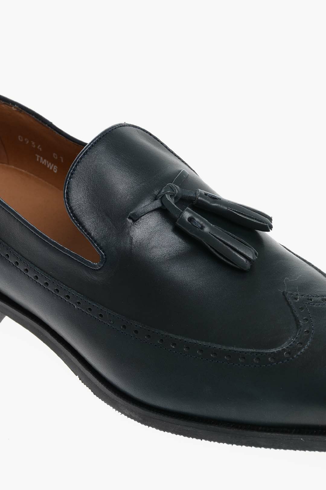 Corneliani Leather Tassel Loafers with Brogue Detail men - Glamood Outlet