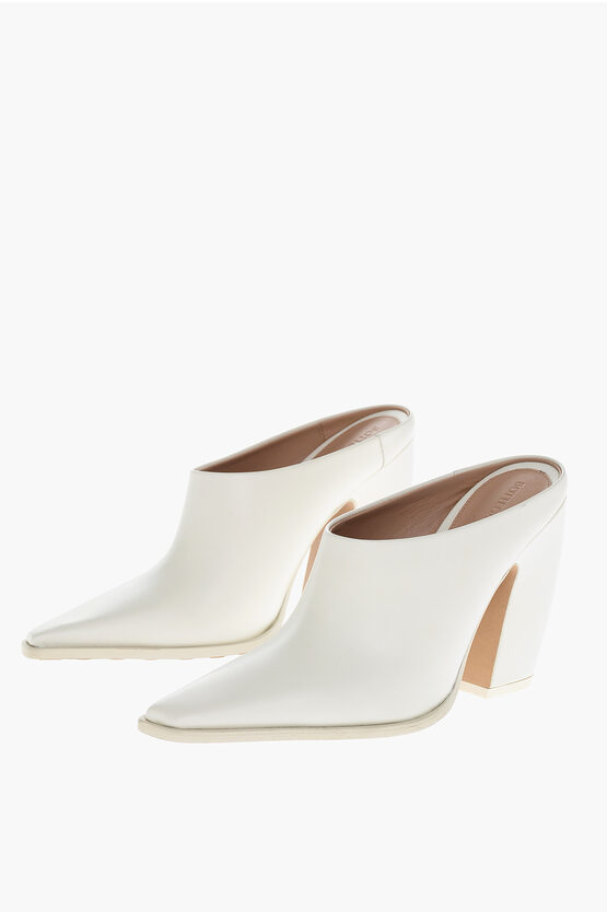 Bottega Veneta Leather Tex Mules With Covered Heel 10cm