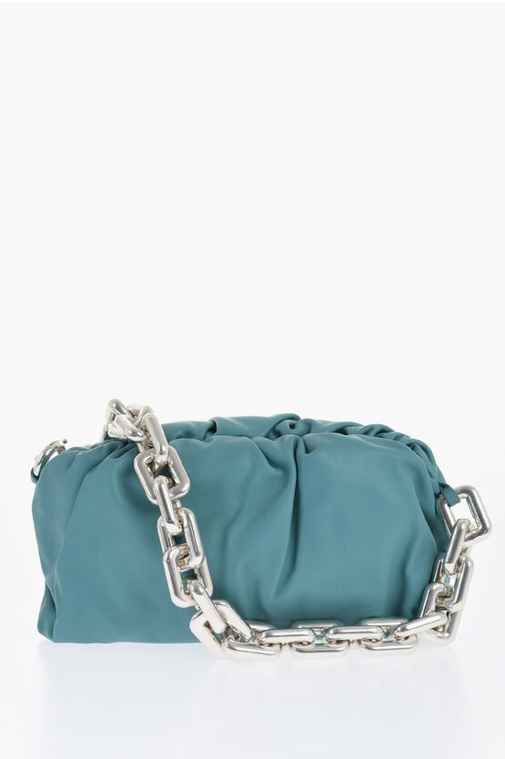 Shop Bottega Veneta Leather The Chain Pouch Bag With Magnetic Closure