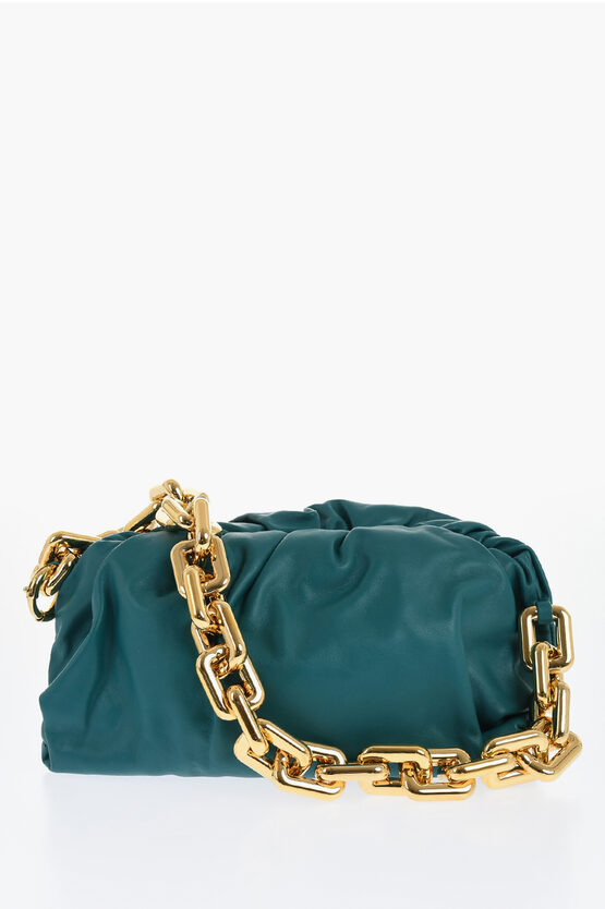 Shop Bottega Veneta Leather The Chain Pouch Bag With Magnetic Closure