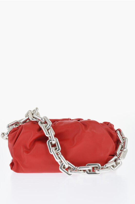 Shop Bottega Veneta Leather The Chain Pouch Bag With Magnetic Closure