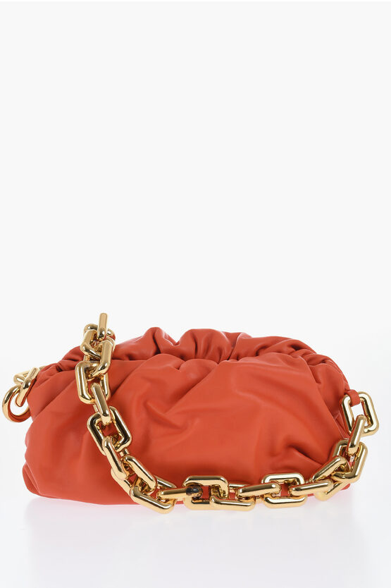 Shop Bottega Veneta Leather The Chain Pouch Bag With Magnetic Closure