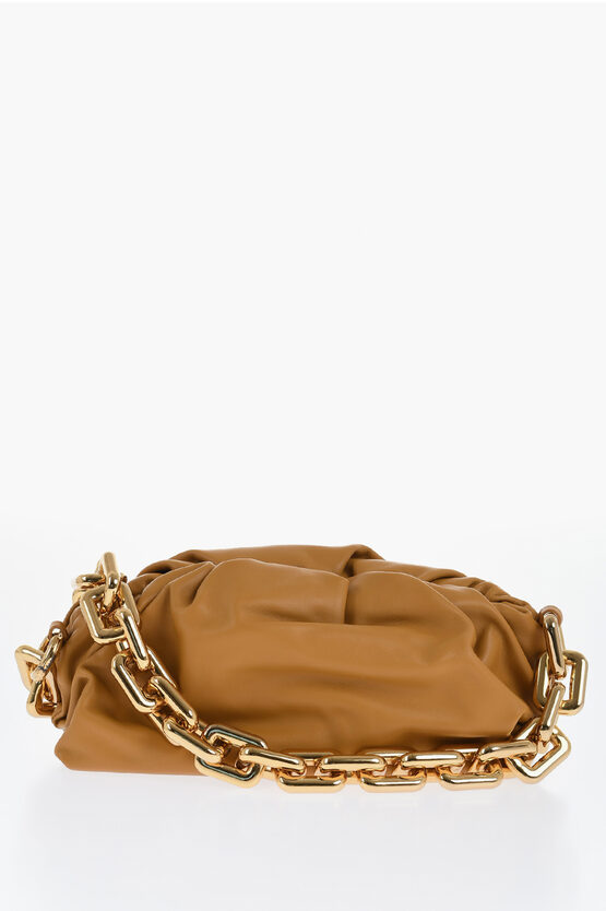 Bottega Veneta Leather The Chain Pouch Bag With Magnetic Closure