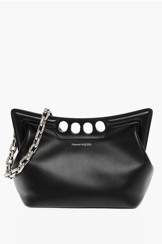Alexander Mcqueen Leather The Peak Shoulder Bag With Chain
