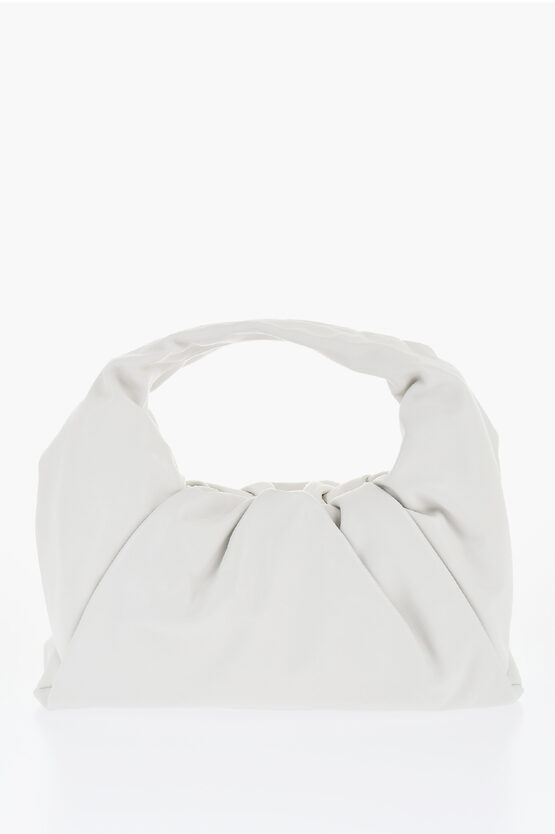 直営店☆BOTTEGA VENETA☆ SHOULDER POUCH バッグ/ WHITE Bottega Veneta - Cassette Pouch White Leather Shoulder Bag