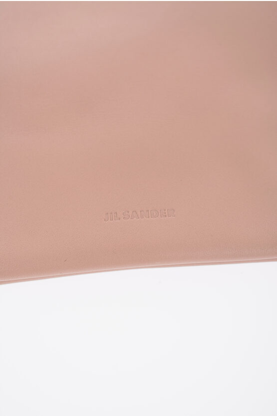 Leather Tote Bag with Snap Closure