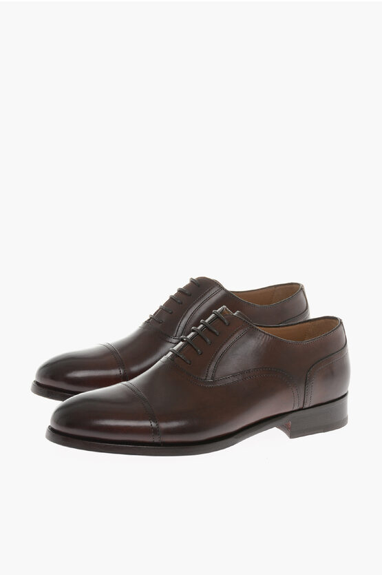 Shop Testoni Leather Trento Oxford Shoes