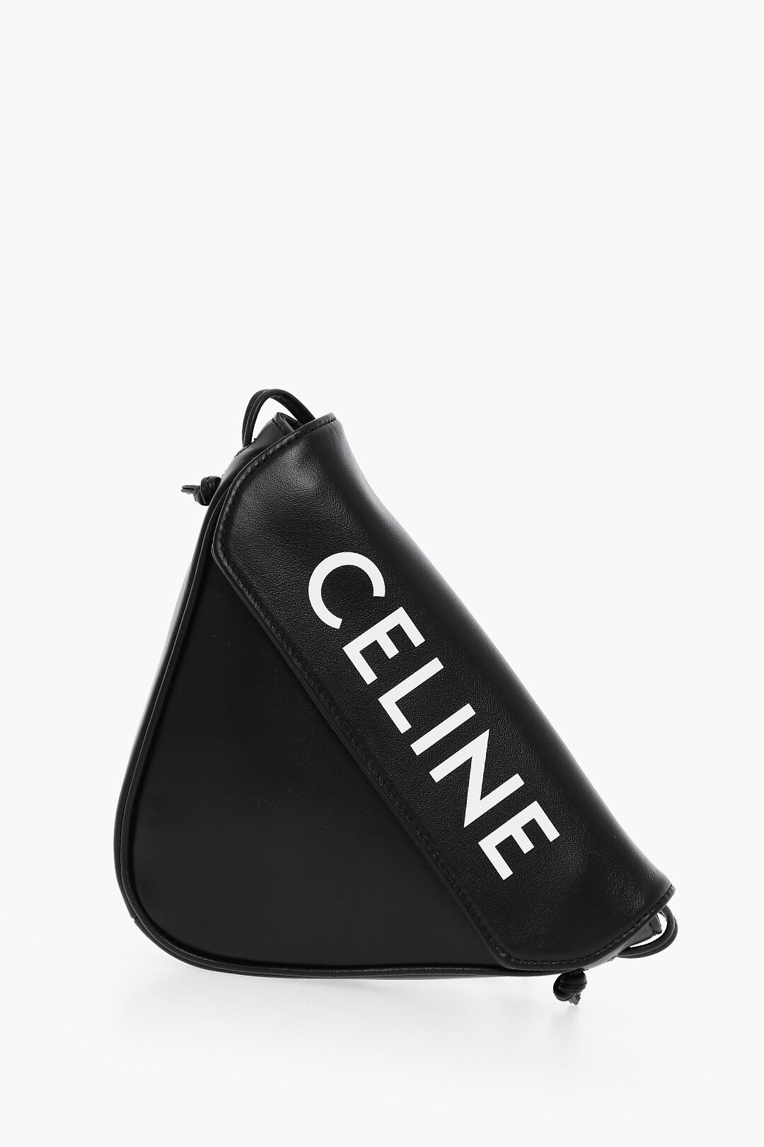 Celine Leather Triangle Crossbody Bag with Contrasting Logo unisex men women Glamood Outlet